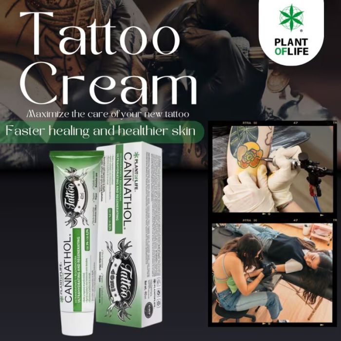 CANNATHOL Crema para Tatuajes con CBD 3% y CBG 0.5%