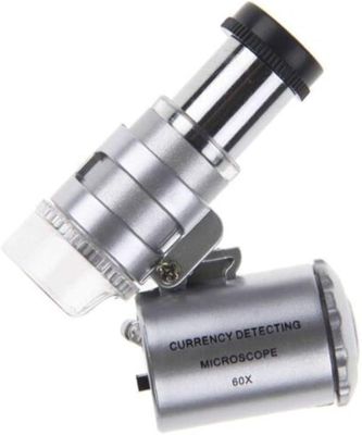60X Microscope Mini portátil LED de Aumento 