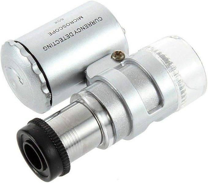 60X Microscope Mini portátil LED de Aumento 