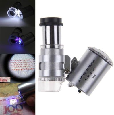 60X Microscope Mini portátil LED de Aumento 