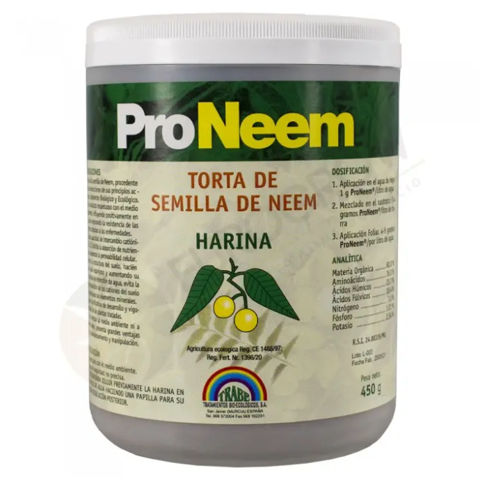 Trabe ProNeem Harina Torta de Neem en Polvo BIO (450g)