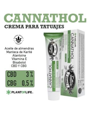 CANNATHOL Crema para Tatuajes con CBD 3% y CBG 0.5%